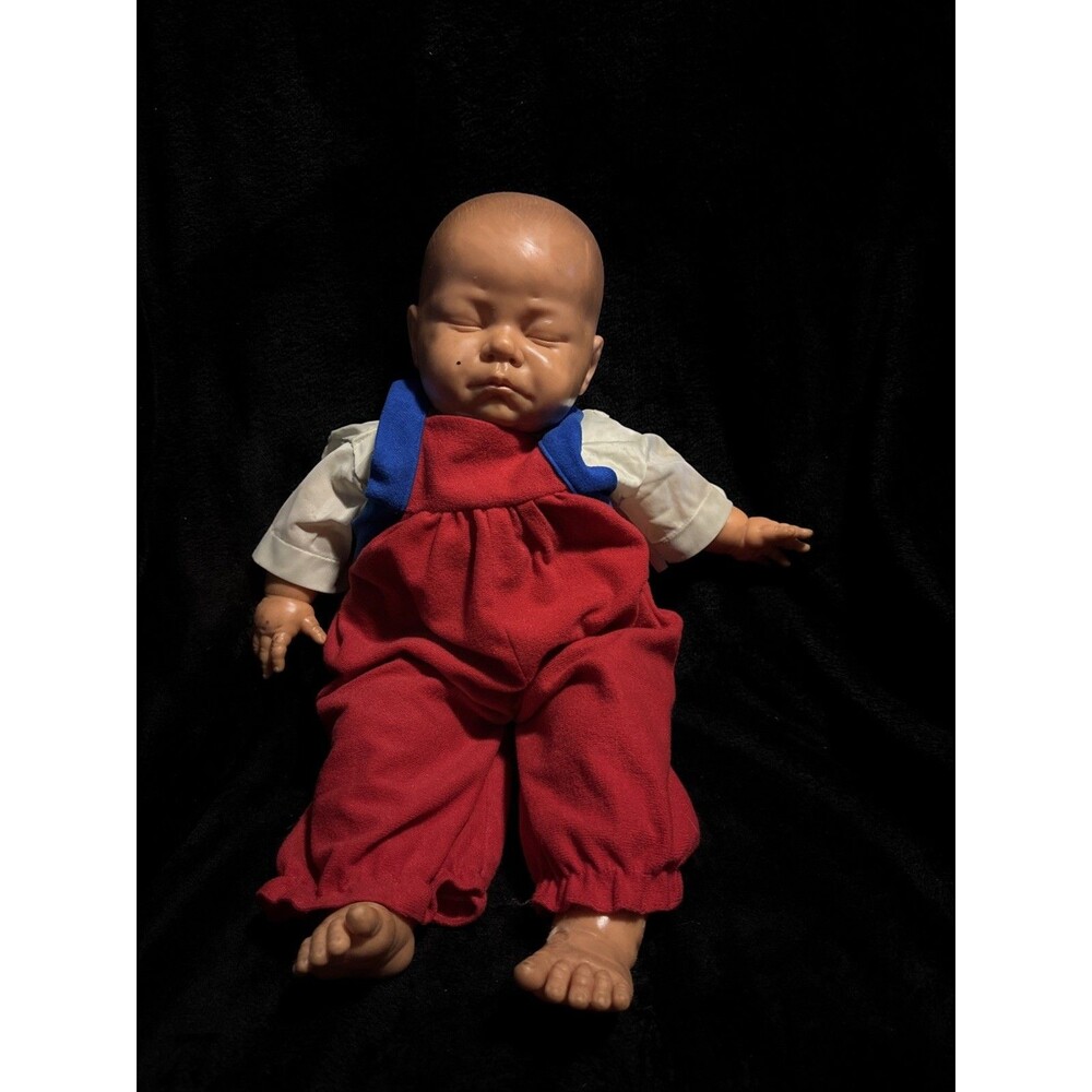 Vintage 80s Berjusa Large Sleeping Baby Doll 21"
